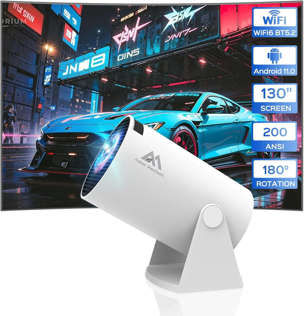 Mini Projector with WiFi and Bluetooth, 180°Rotatable Portable Projector